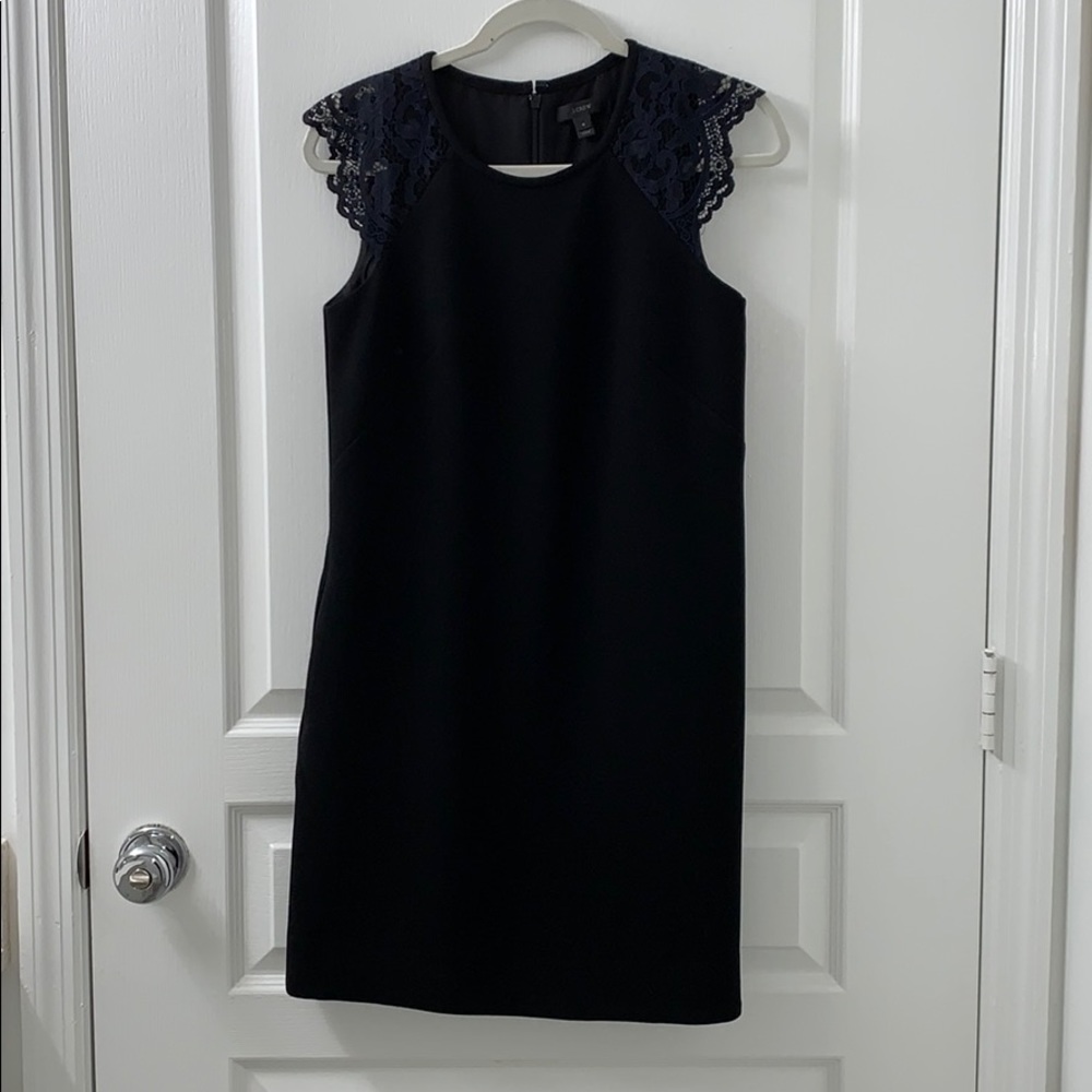 J.CREW black and navy lace dress